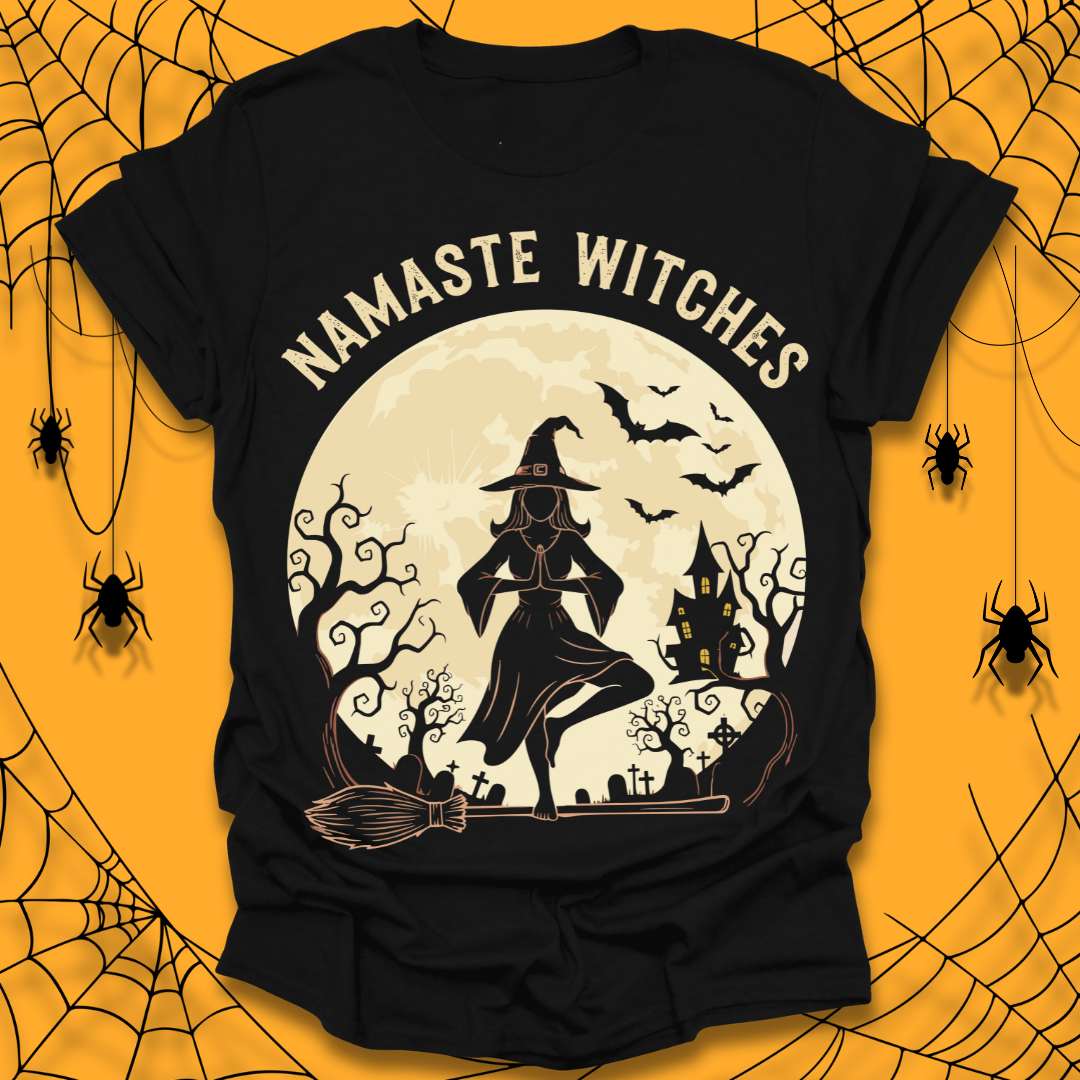 Witchy Yoga Halloween T-Shirt