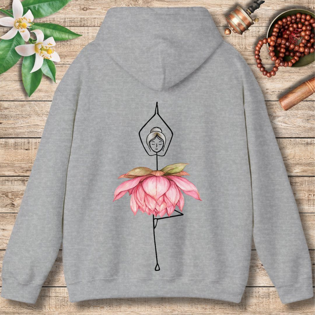 Blooming Yoga Pose (Back Only) Hoodie