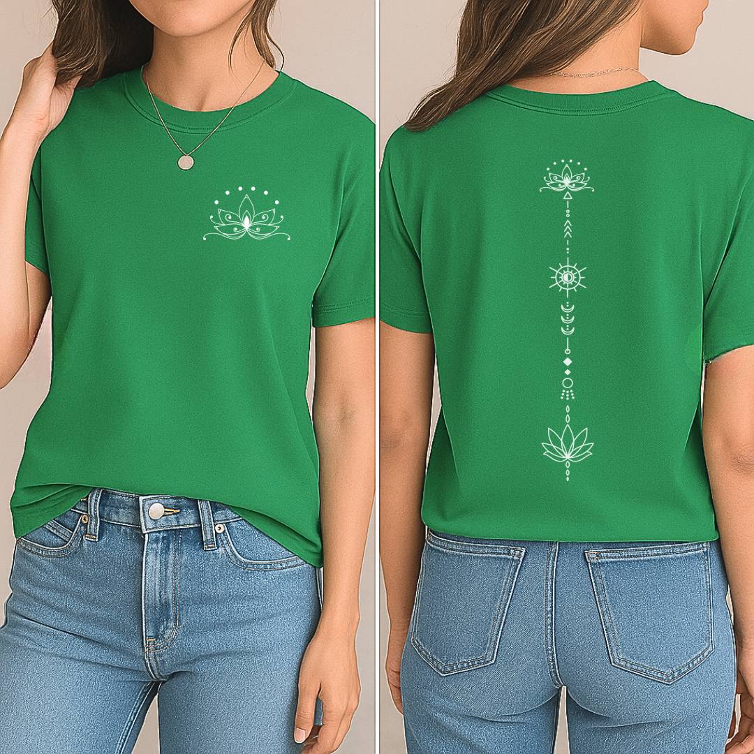 Boho Lotus T-Shirt (Front + Back)