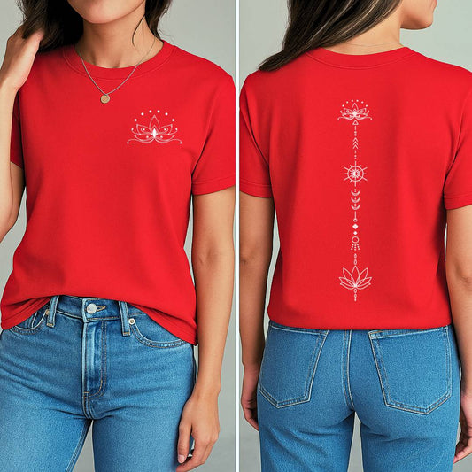 Boho Lotus T-Shirt (Front + Back)