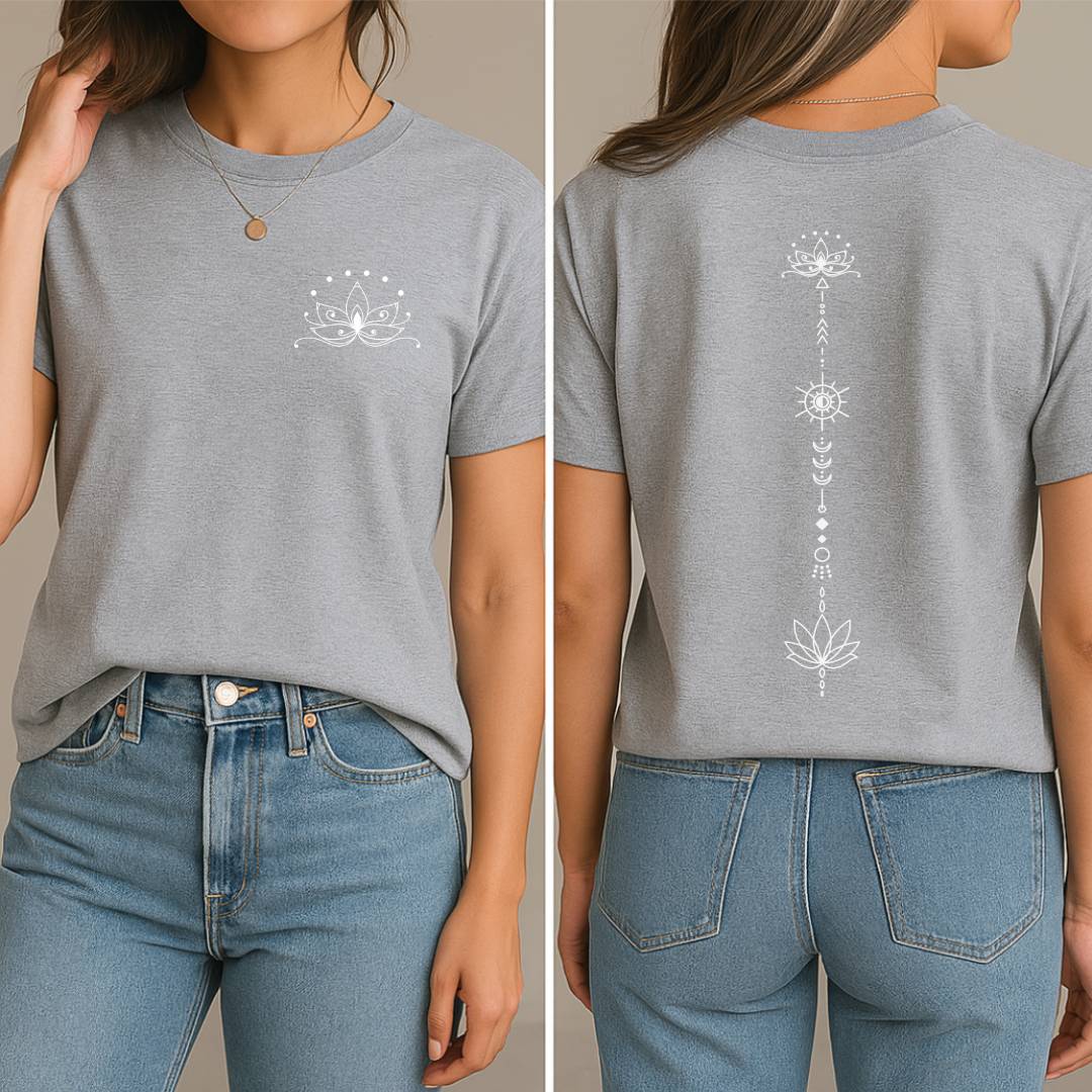 Boho Lotus T-Shirt (Front + Back)