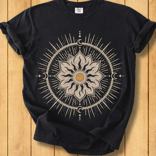 Celestial Yoga Mandala Unisex Dyed T-Shirt