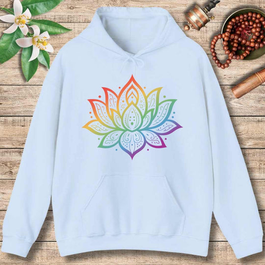 Chakra Lotus Hoodie – Energy Alignment & Mindful Harmony (Front Only)