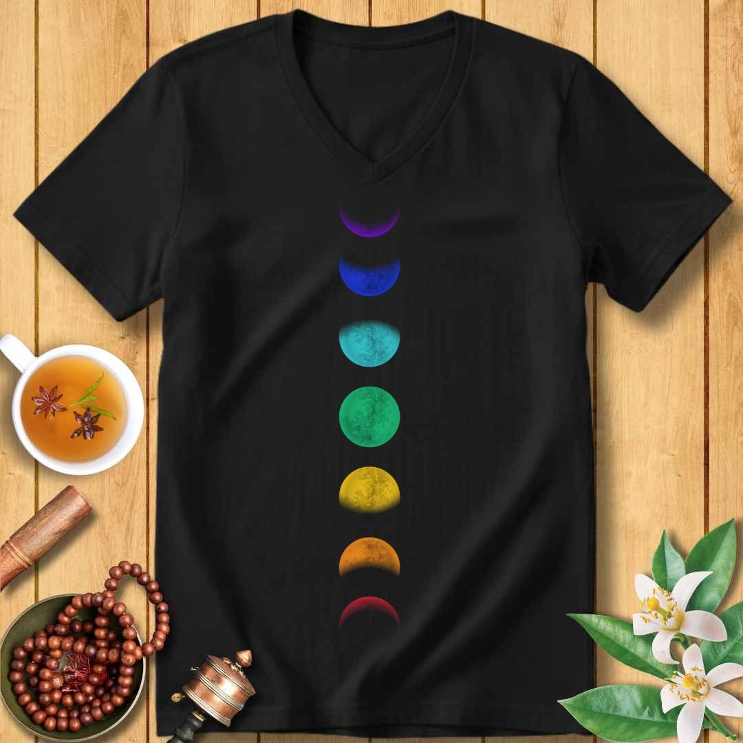 Chakra Moon Unisex V-Neck T-Shirt