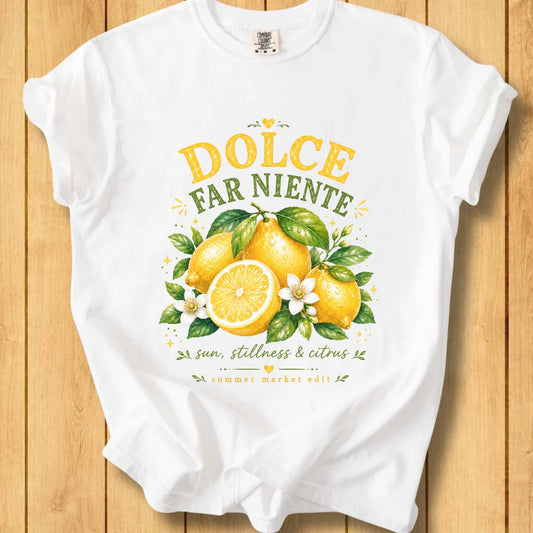 Dolce Far Niente Lemon Unisex Dyed T-Shirt