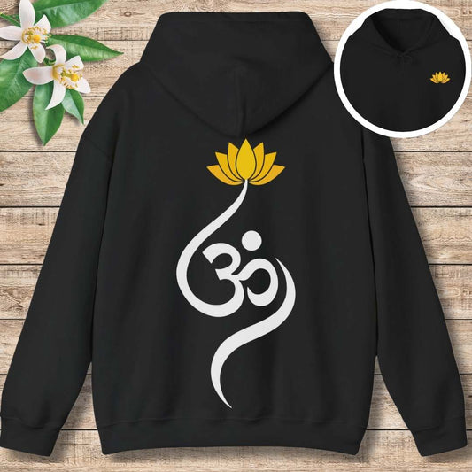 Lotus Om Symbol Hoodie (Front and Back)