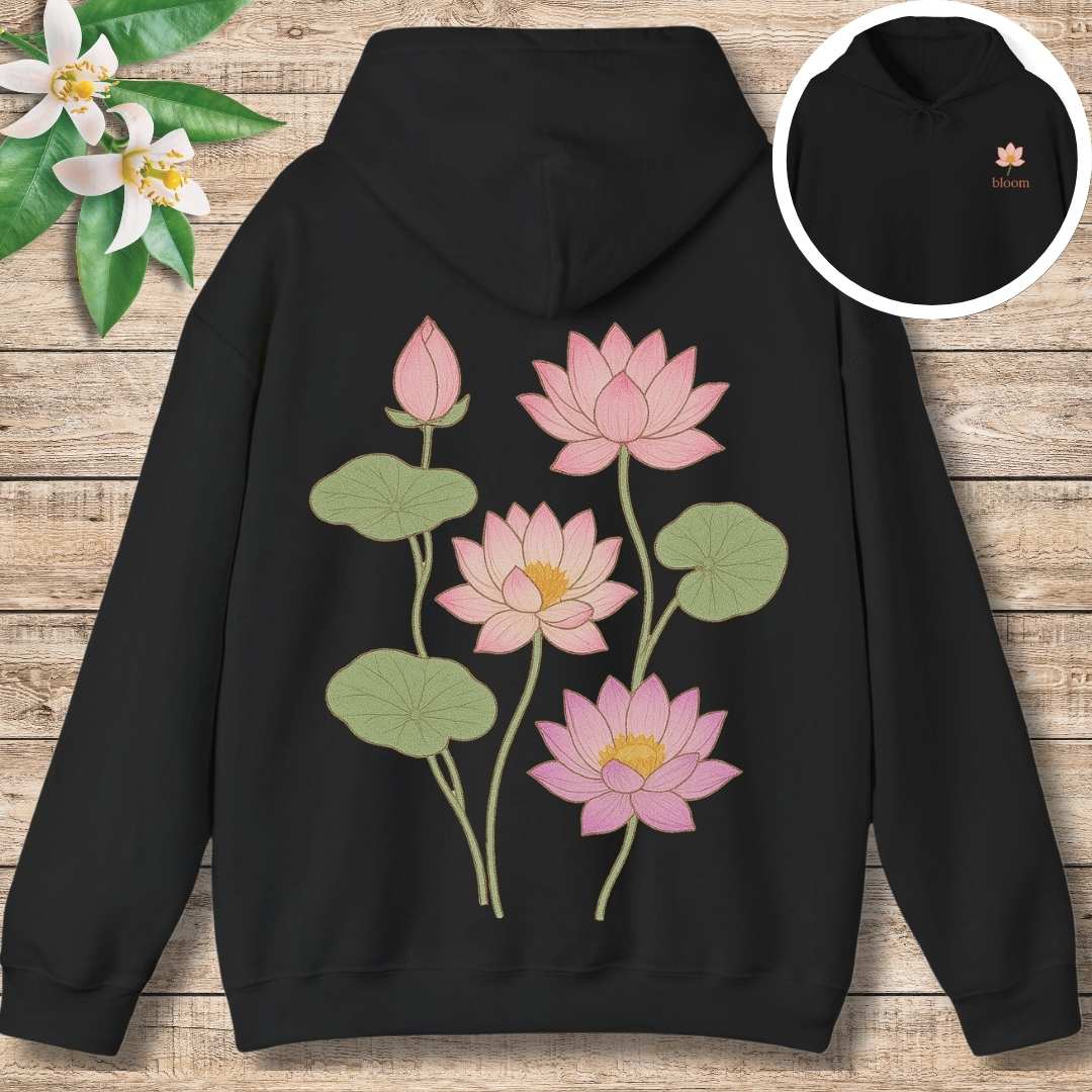 Lotus Bloom Hoodie (Front and Back)