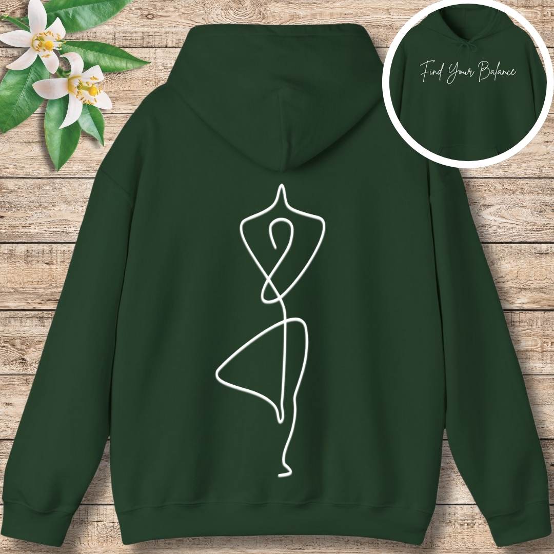 Find Your Balance Hoodie (Front and Back)
