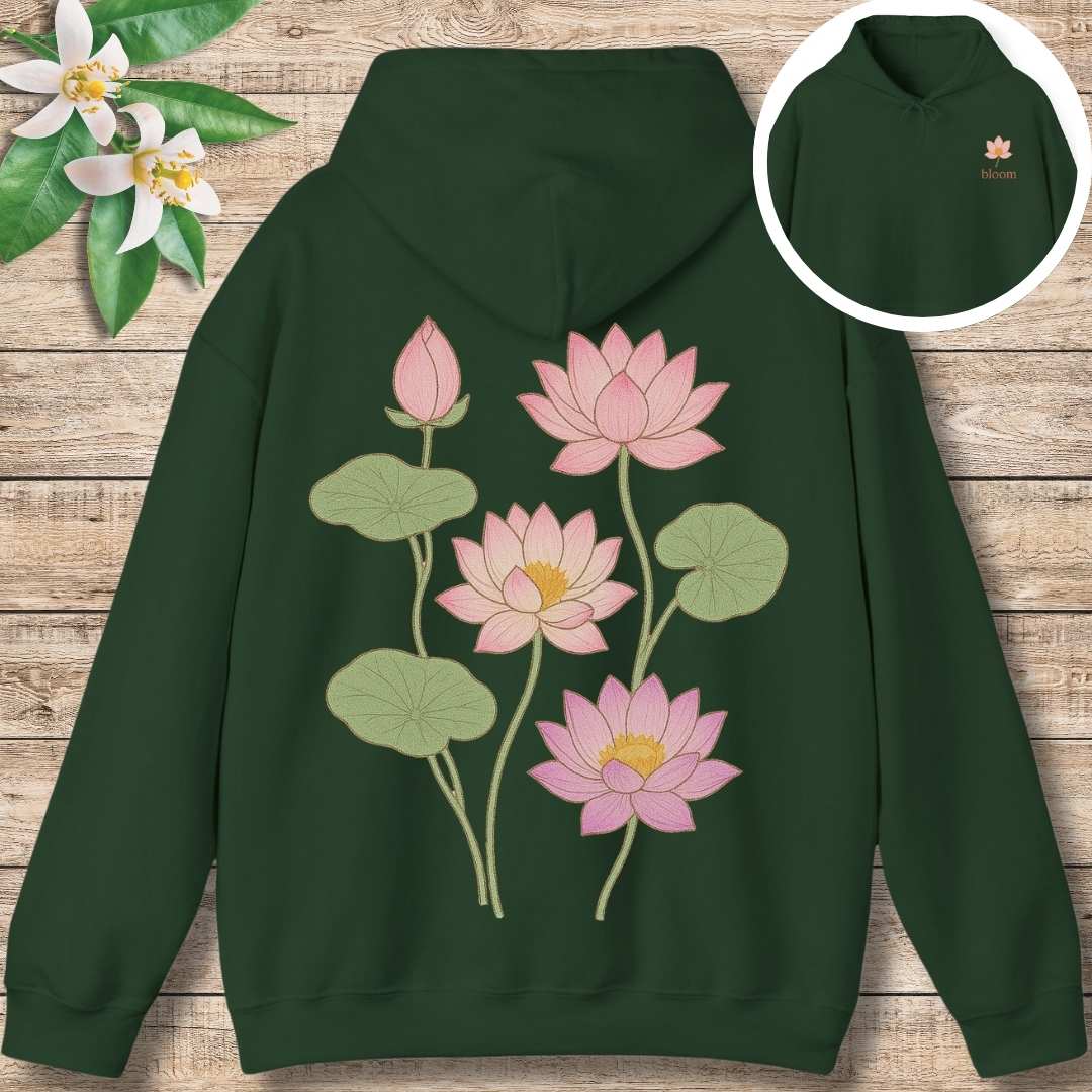 Lotus Bloom Hoodie (Front and Back)