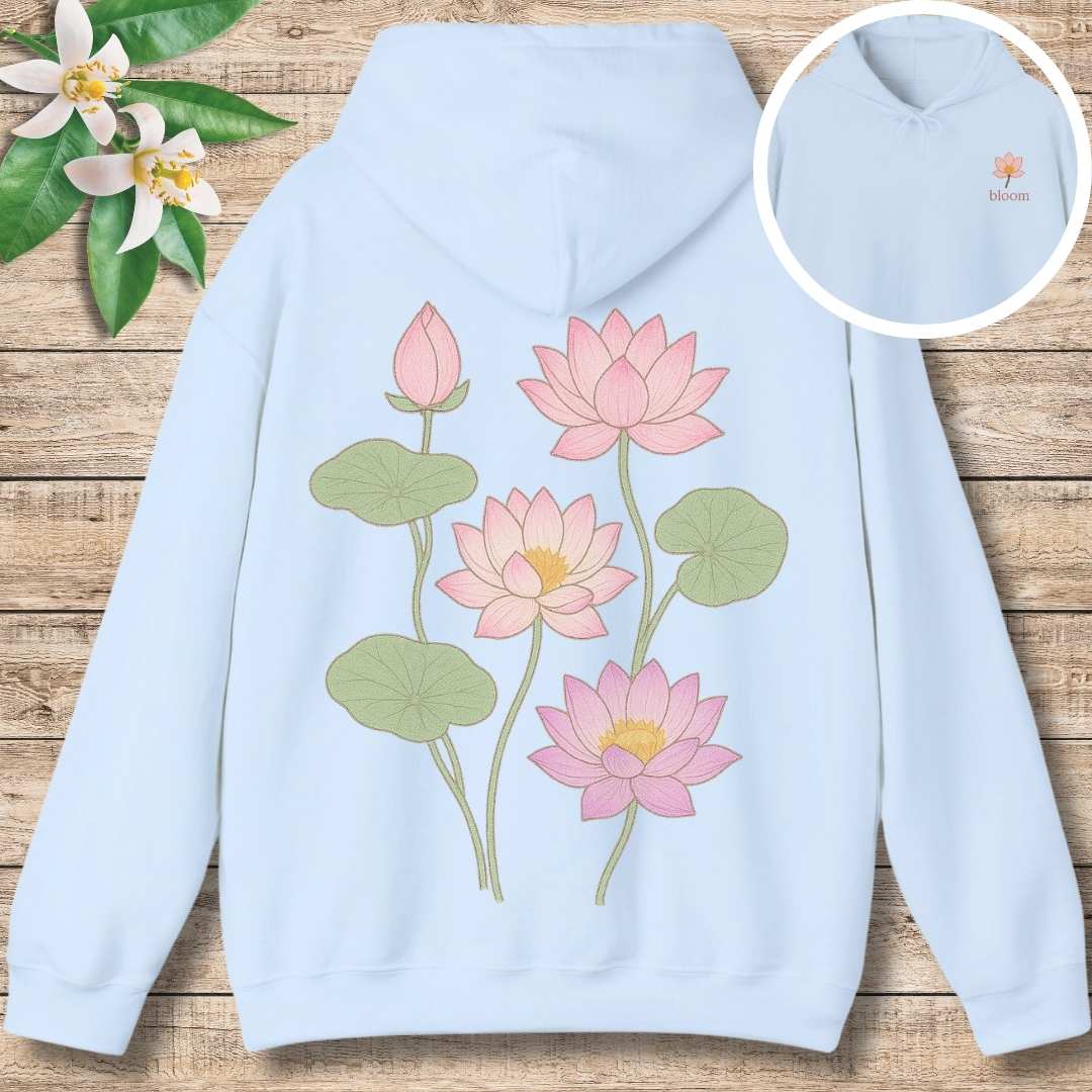 Lotus Bloom Hoodie (Front and Back)
