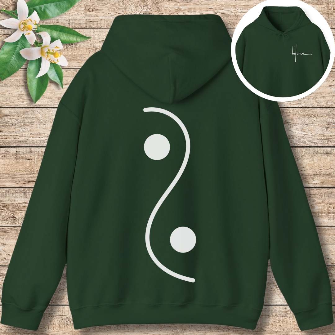 Yin Yang Balance Hoodie (Front and Back)