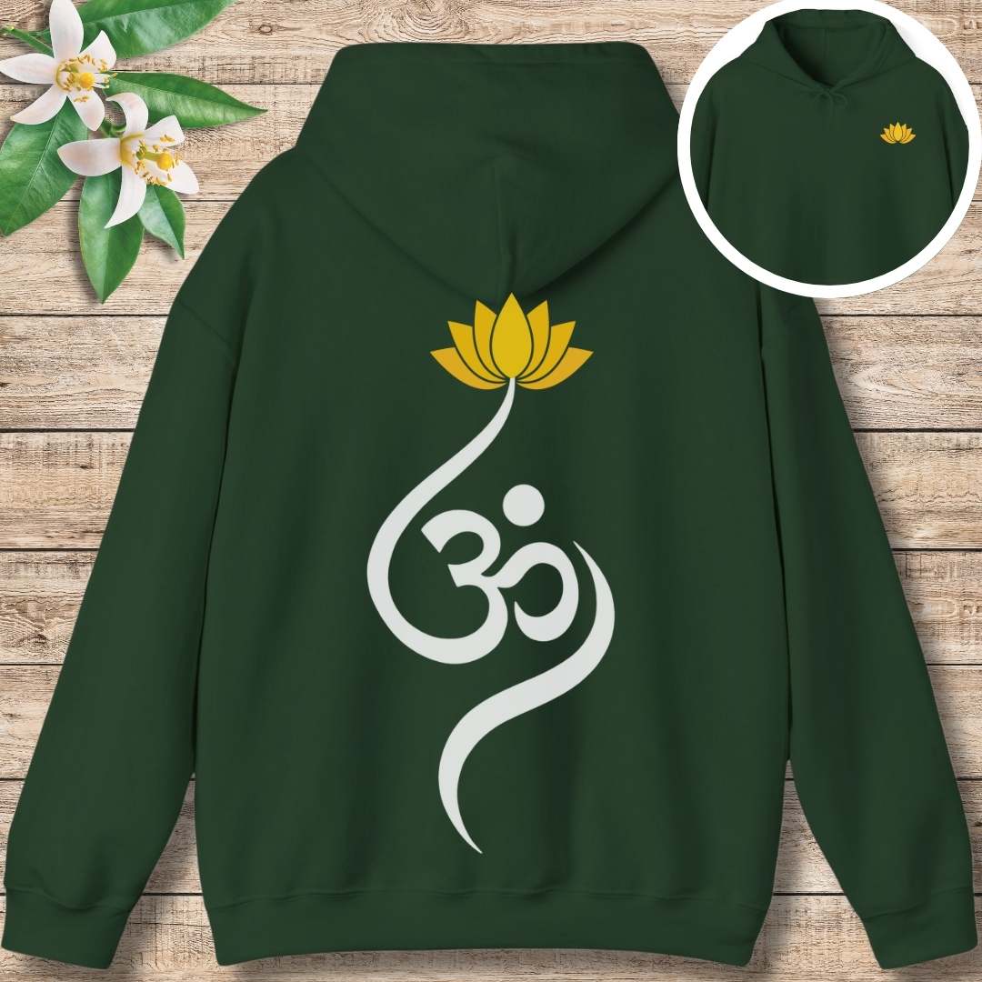Lotus Om Symbol Hoodie (Front and Back)