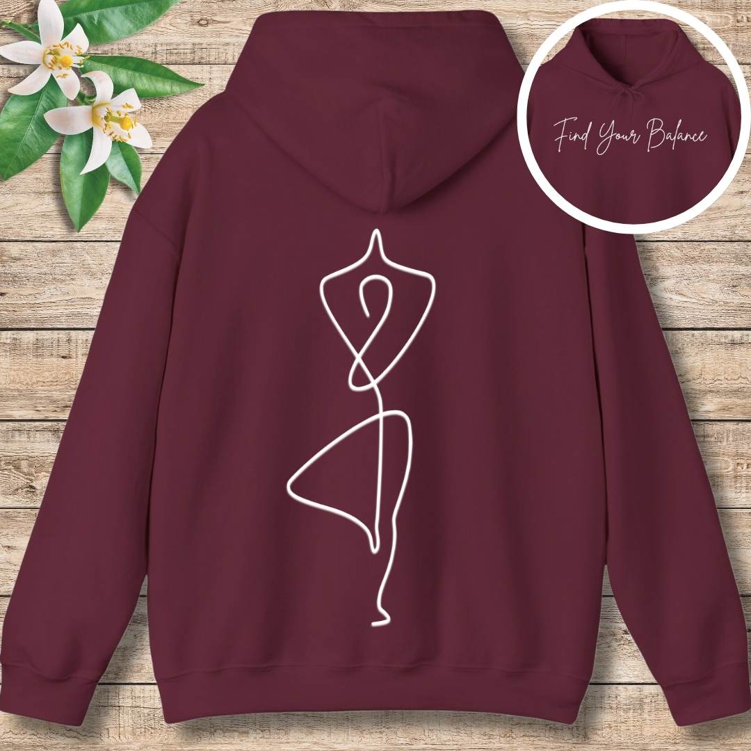 Find Your Balance Hoodie (Front and Back)
