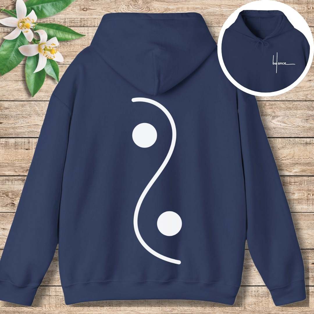 Yin Yang Balance Hoodie (Front and Back)