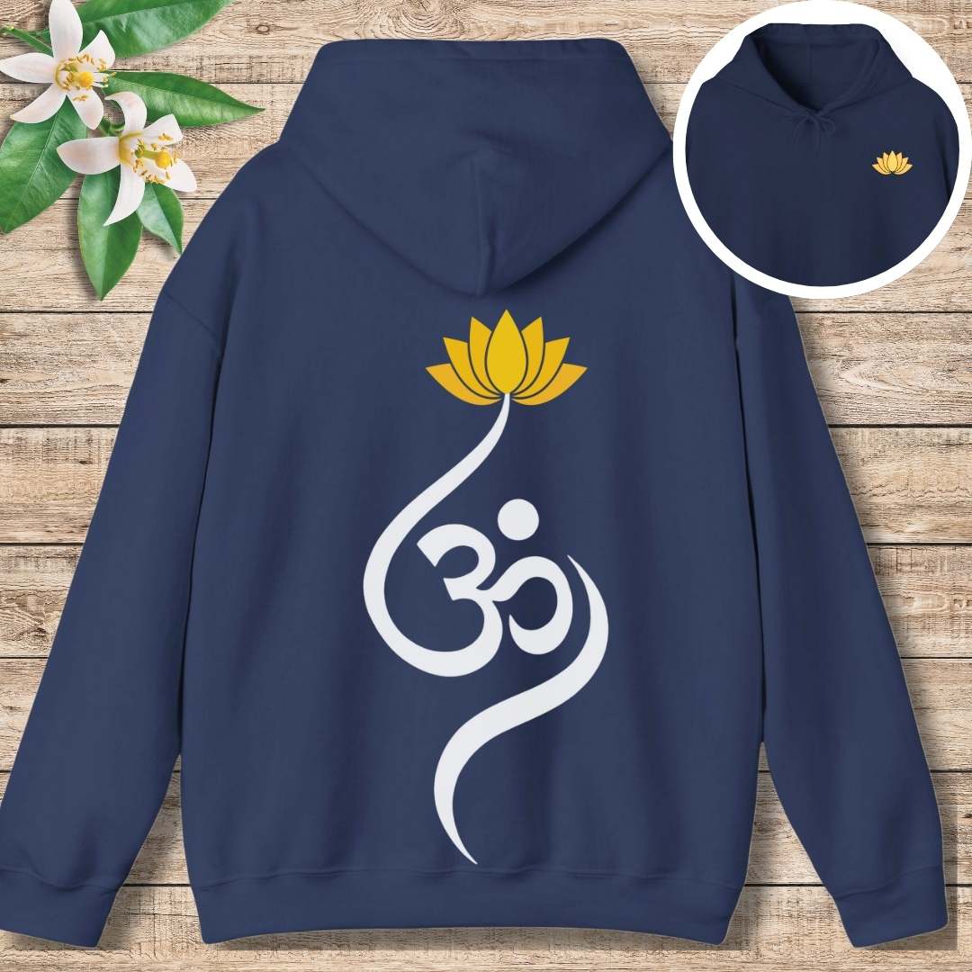 Lotus Om Symbol Hoodie (Front and Back)