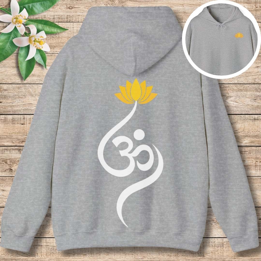 Lotus Om Symbol Hoodie (Front and Back)