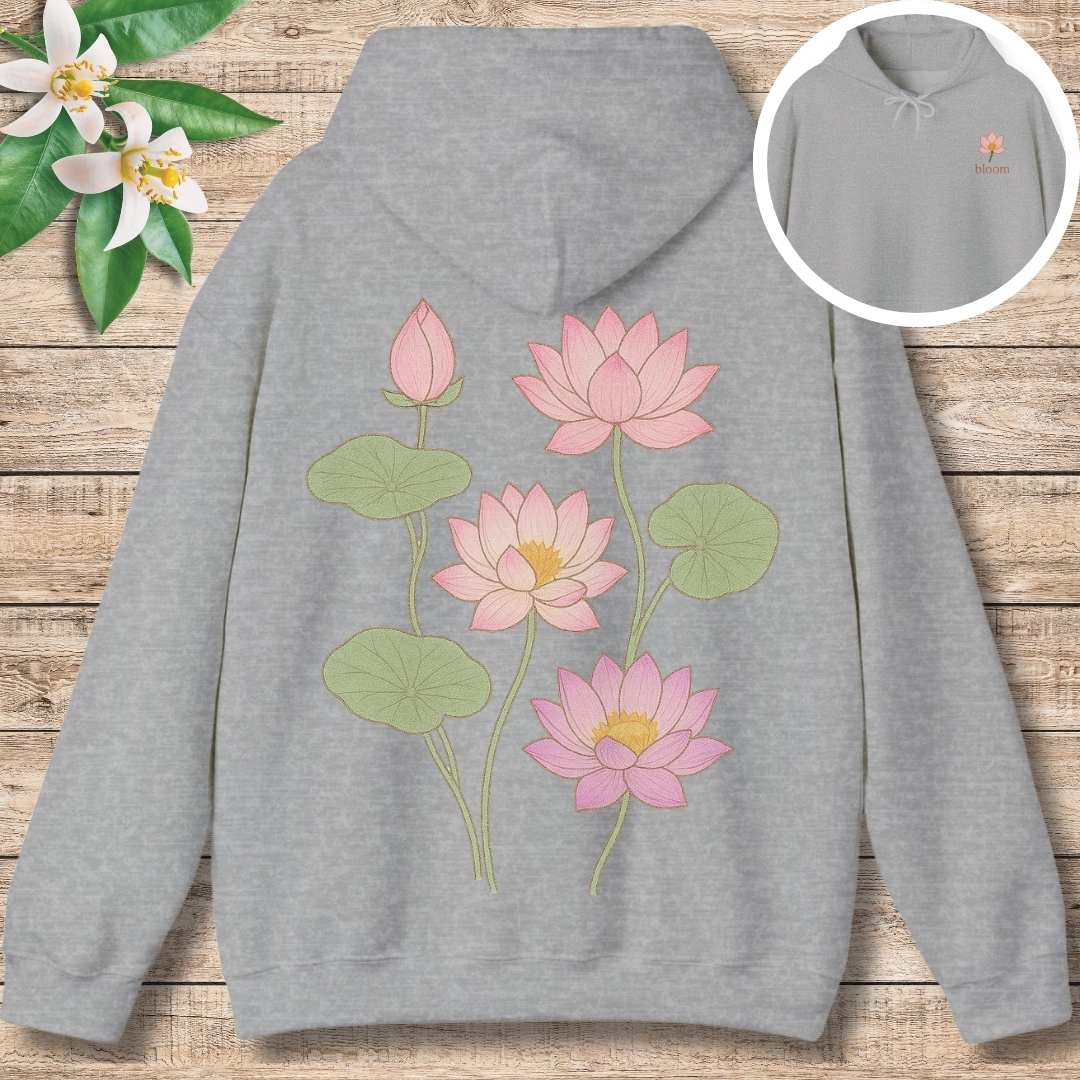 Lotus Bloom Hoodie (Front and Back)