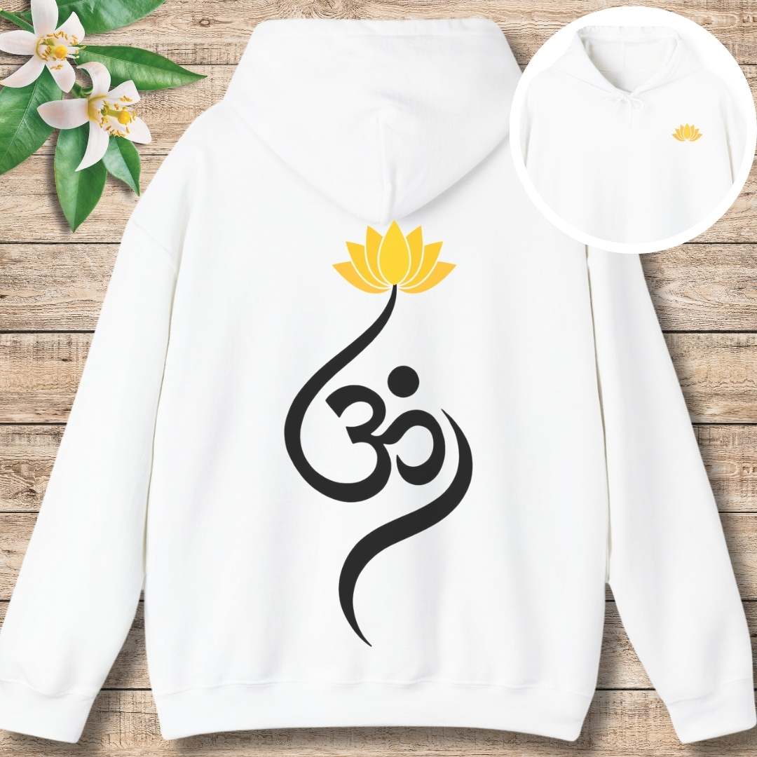 Lotus Om Symbol Hoodie (Front and Back)