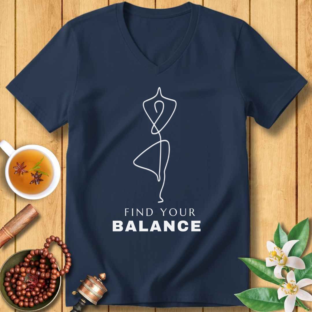 Find Your Balance Unisex V-Neck T-Shirt