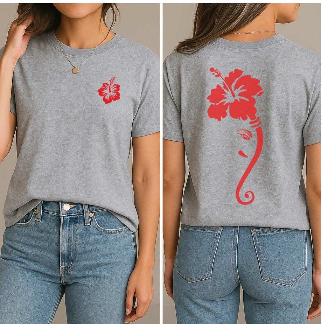 Ganesha in Bloom T-Shirt (Front + Back)