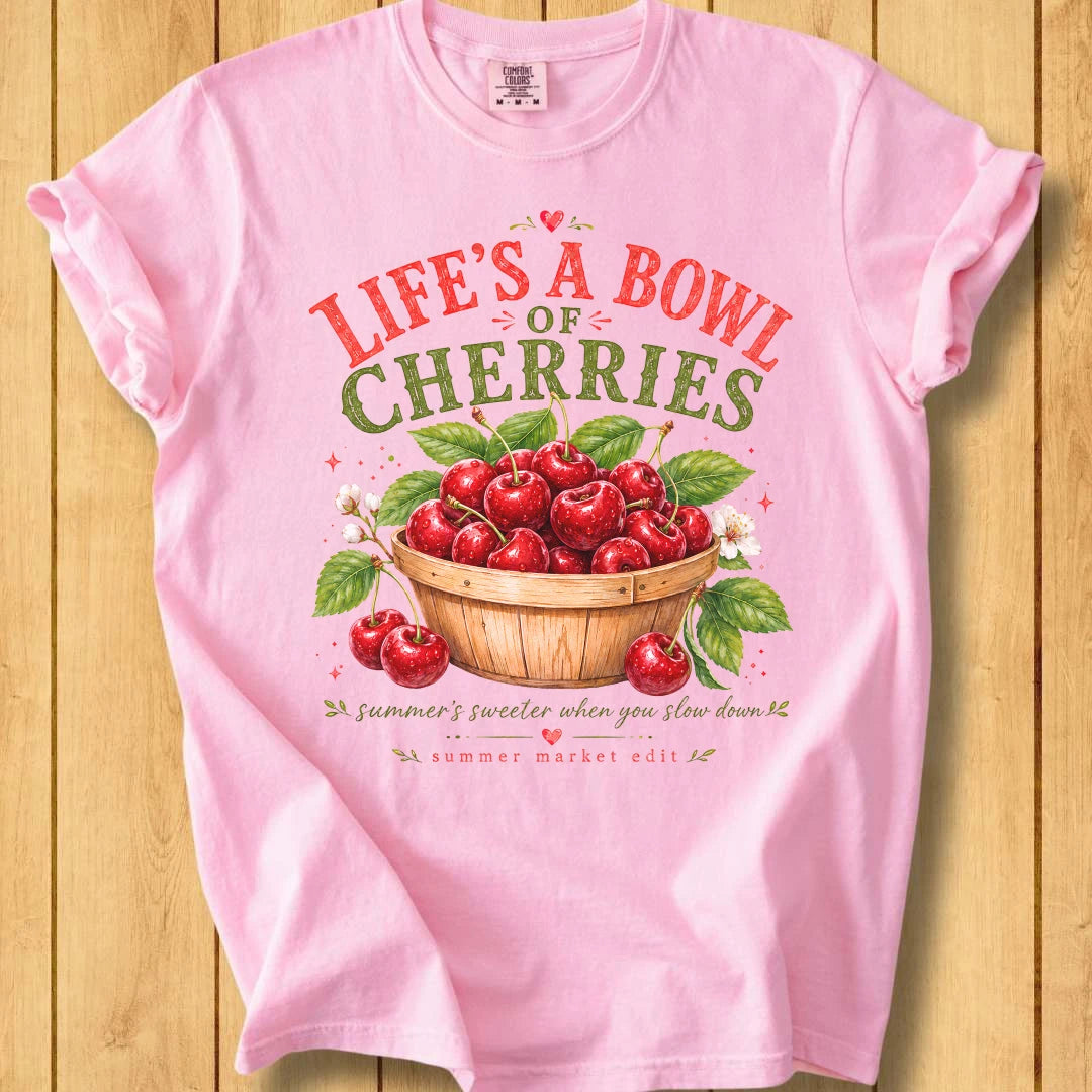 Life's A Bowl of Cherries Unisex Dyed T-Shirt