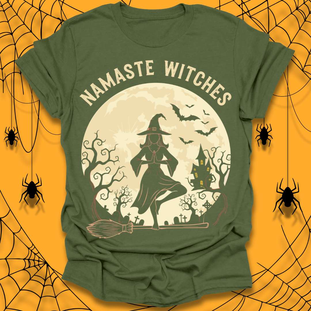 Witchy Yoga Halloween T-Shirt