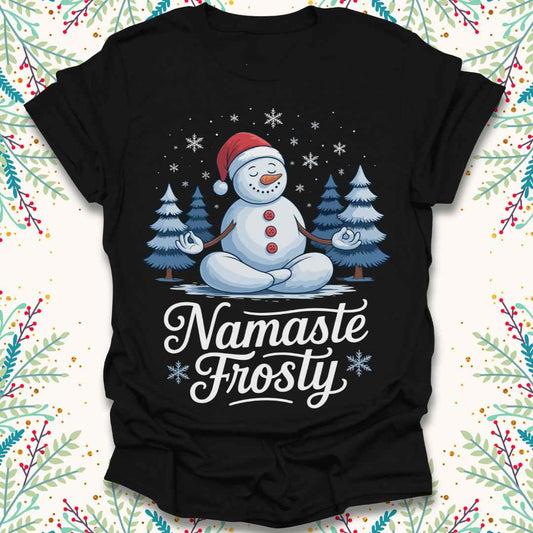 Namaste Frosty Christmas T-Shirt