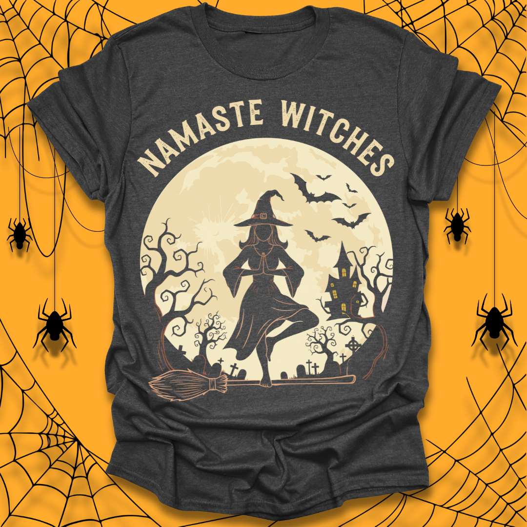 Witchy Yoga Halloween T-Shirt