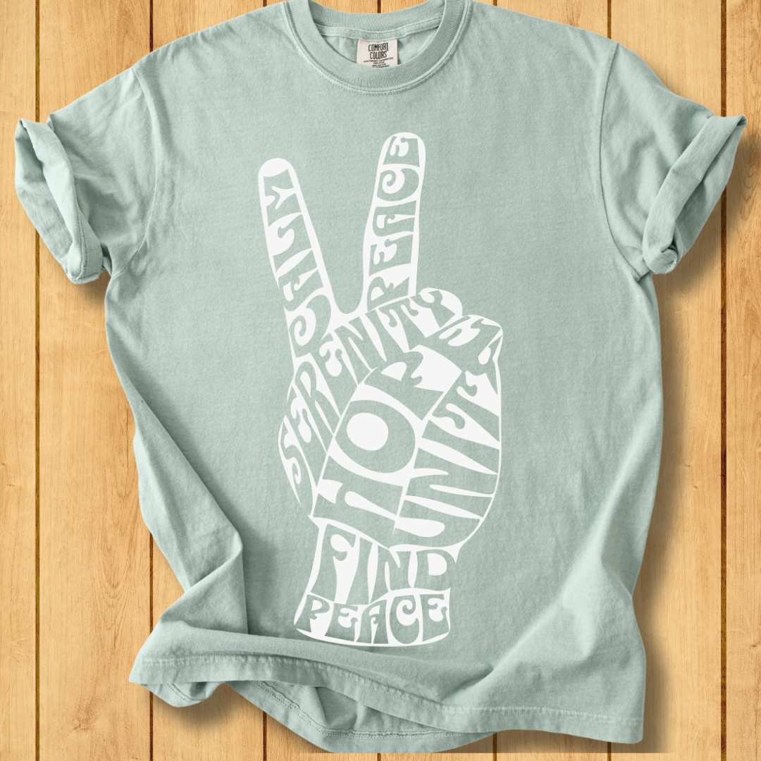 Peace Out Unisex Dyed T-Shirt