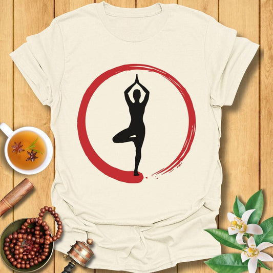 Red Enso Yoga Balance T-Shirt