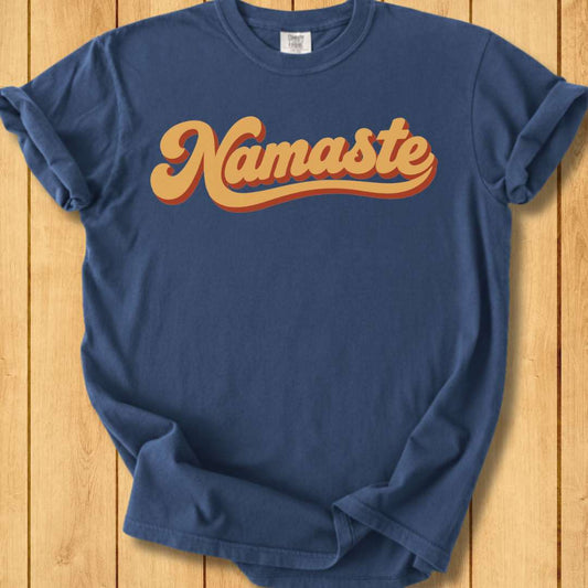 Retro Namaste Unisex Dyed T-Shirt