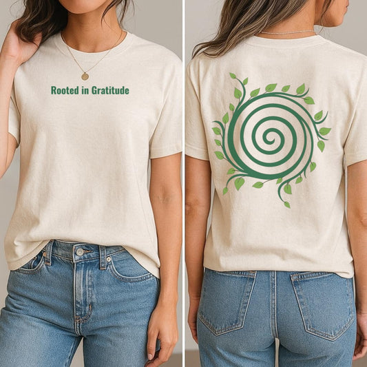 Rooted in Gratitude T-Shirt (Front + Back)