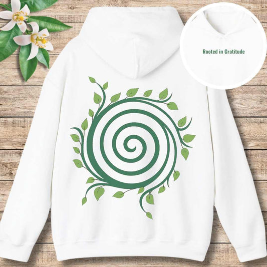 Rooted in Gratitude Hoodie (Front and Back)