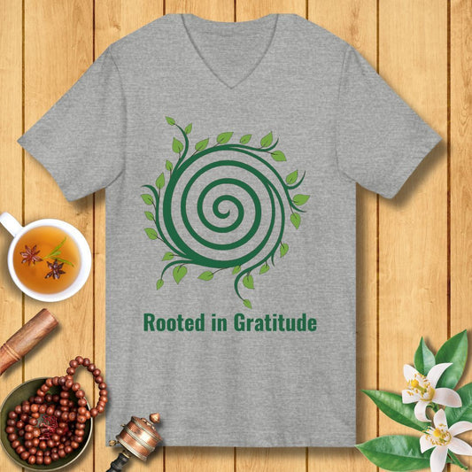 Rooted Gratitude Unisex V-Neck T-Shirt