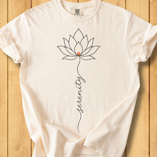 Serenity Lotus Unisex Dyed T-Shirt