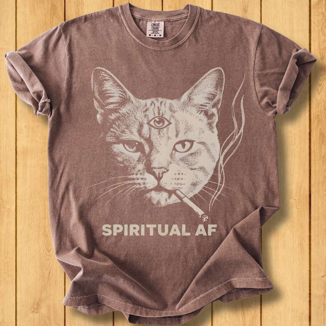 Spiritual AF Unisex Garment-Dyed T-Shirt