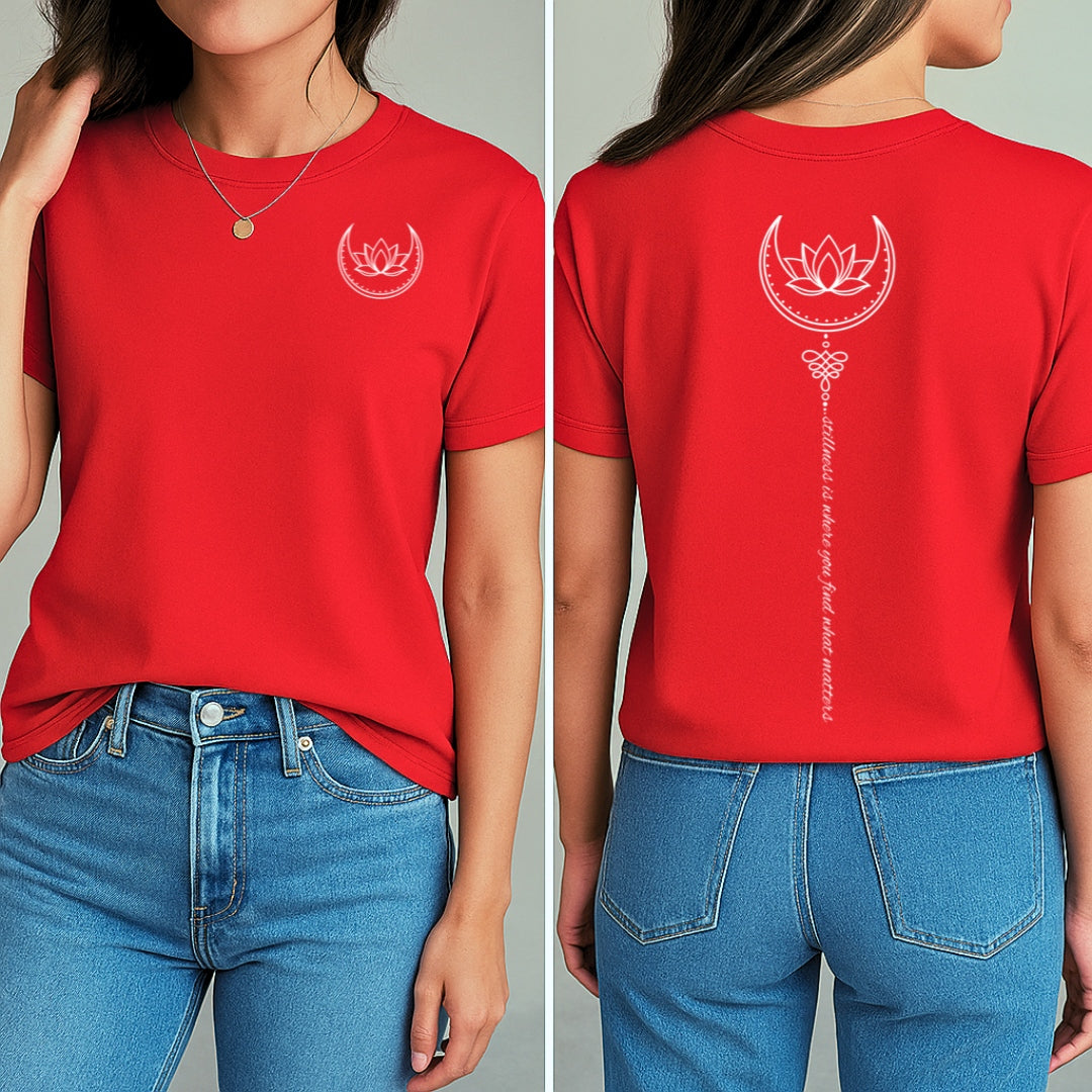 Stillness Flows T-Shirt (Front + Back)