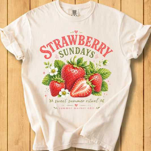 Strawberry Sundays Unisex Dyed T-Shirt