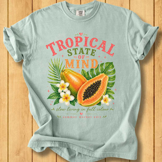 Tropical State of Mind Unisex Dyed T-Shirt