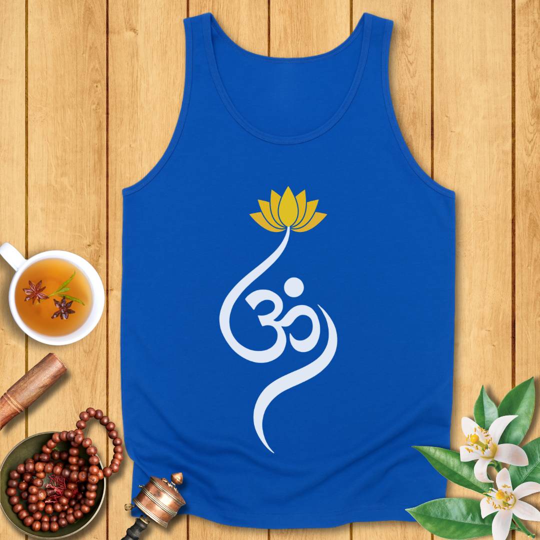 Lotus Om Symbol Unisex Jersey Tank
