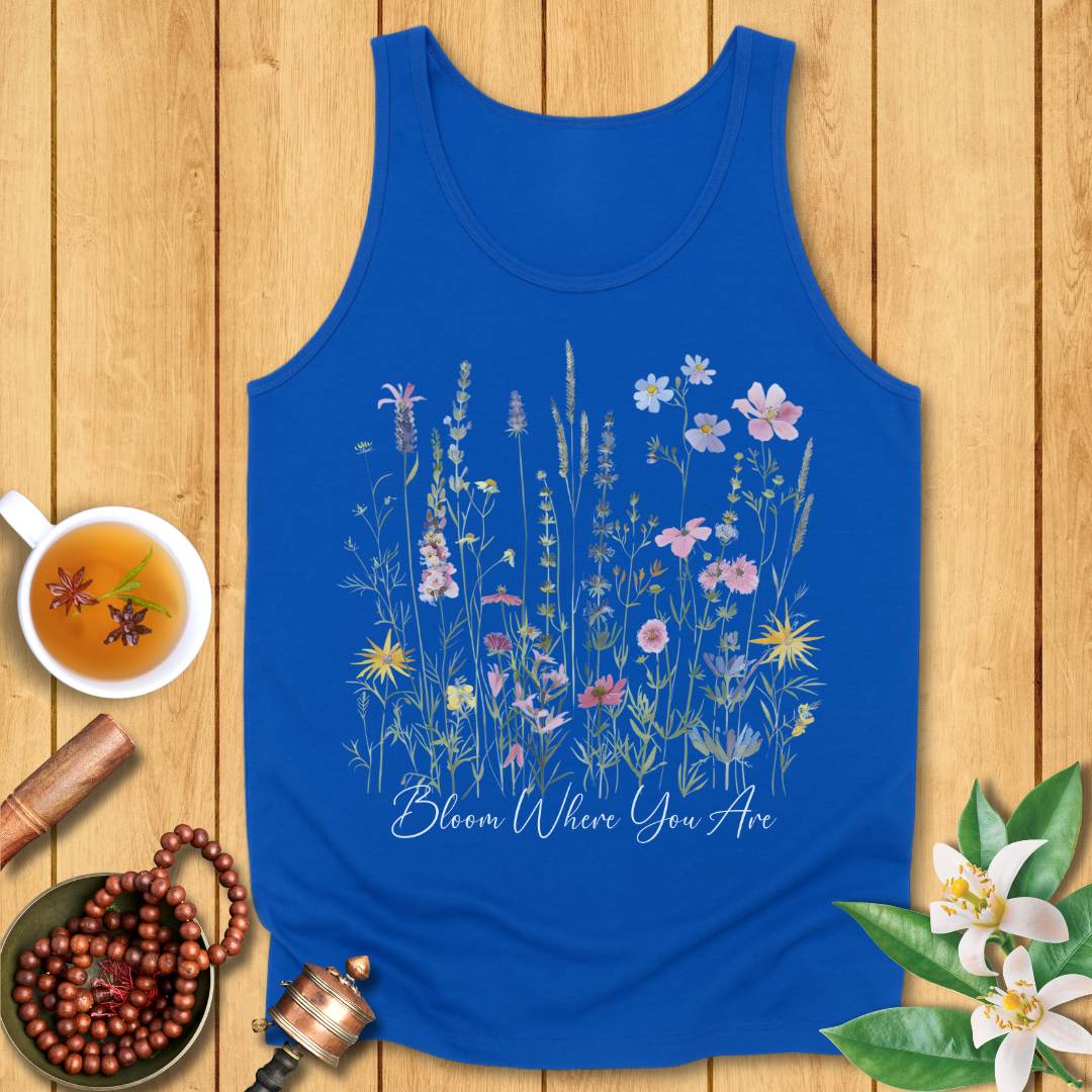 Bloom Where You Are Unisex Jersey Tank