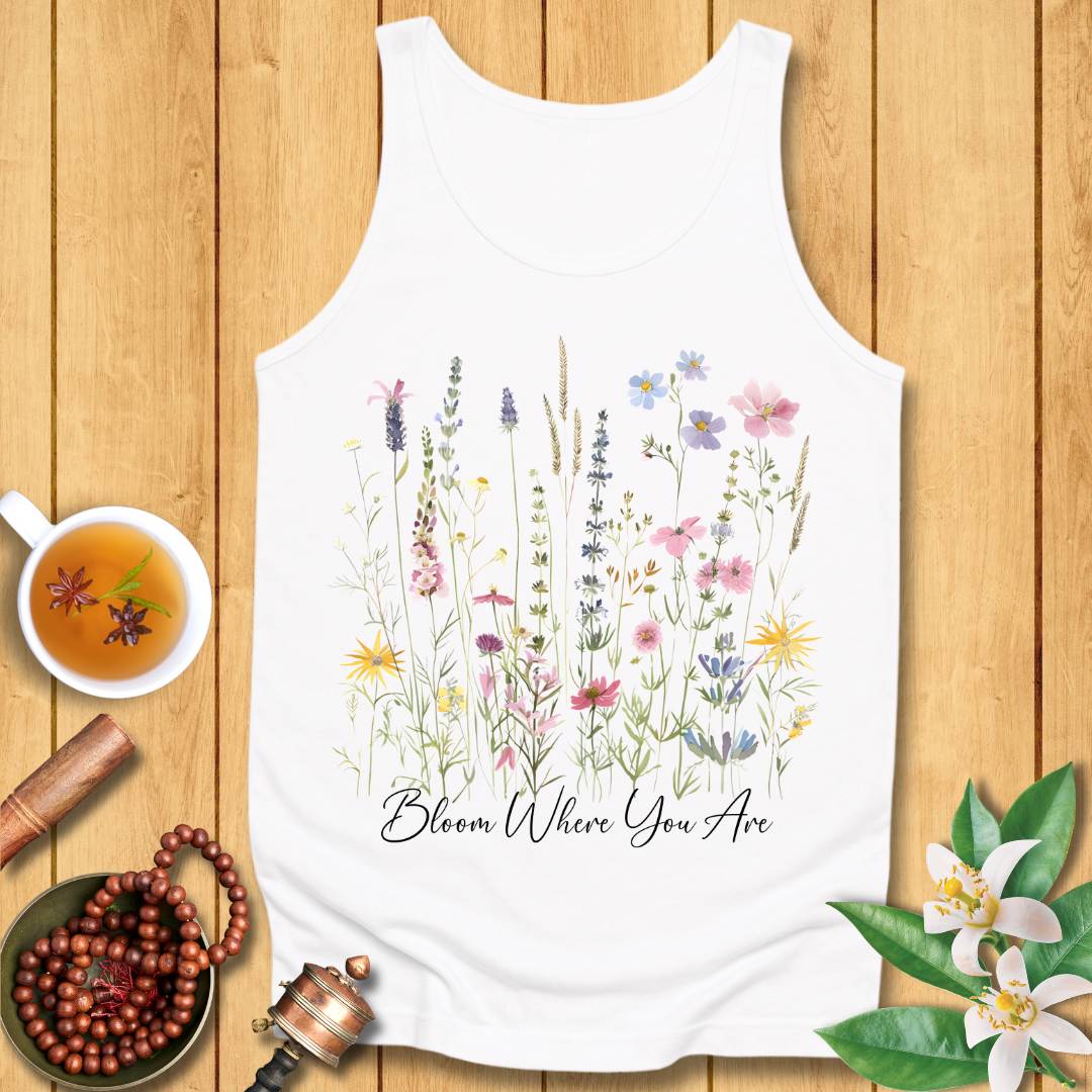 Bloom Where You Are Unisex Jersey Tank