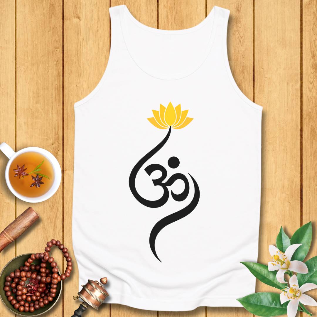 Lotus Om Symbol Unisex Jersey Tank