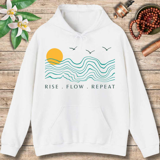 Rise. Flow. Repeat (Front) Hoodie