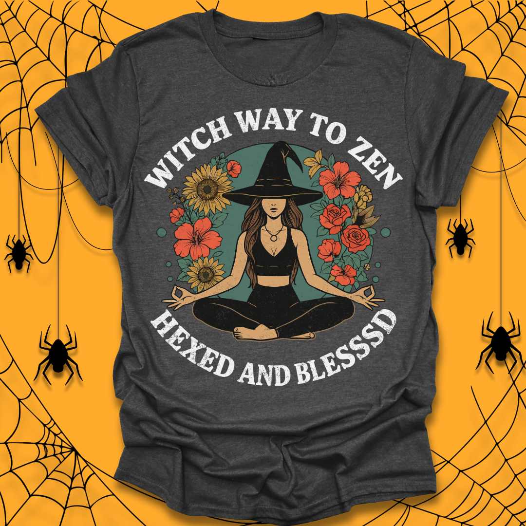 Witch Way To Zen Halloween T-Shirt