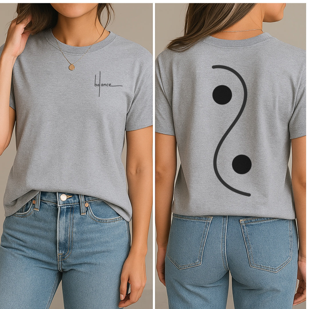Yin Yang Balance T-Shirt (Front + Back)