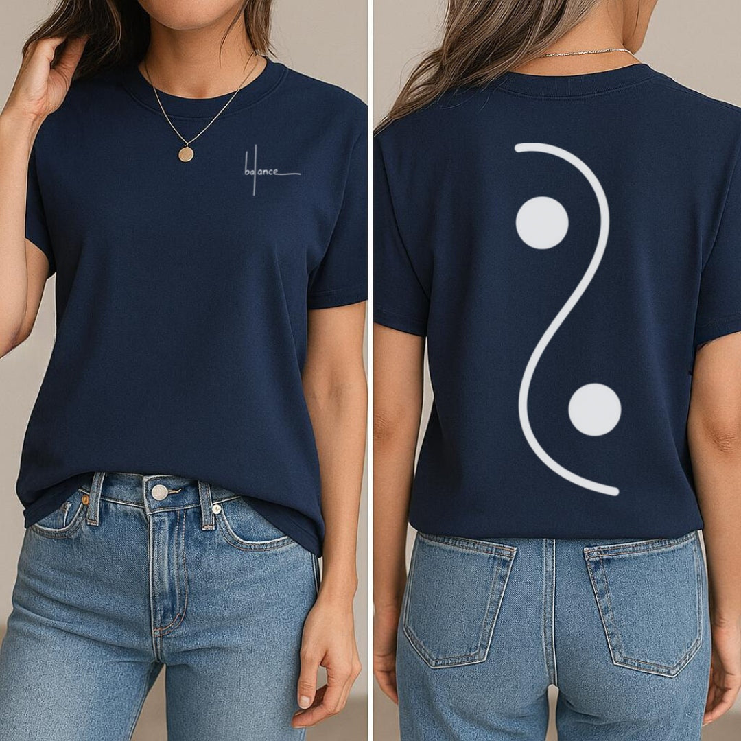 Yin Yang Balance T-Shirt (Front + Back)