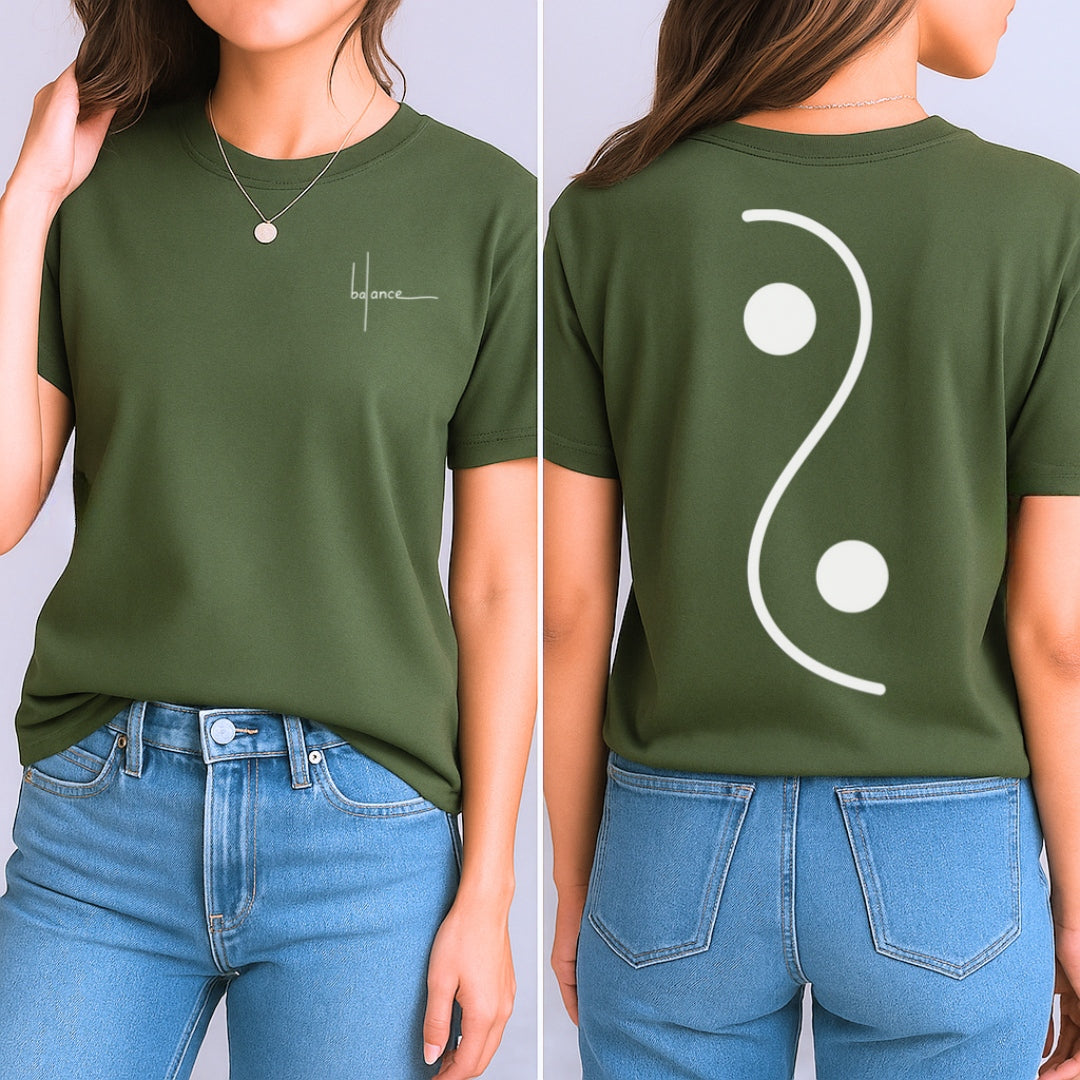 Yin Yang Balance T-Shirt (Front + Back)