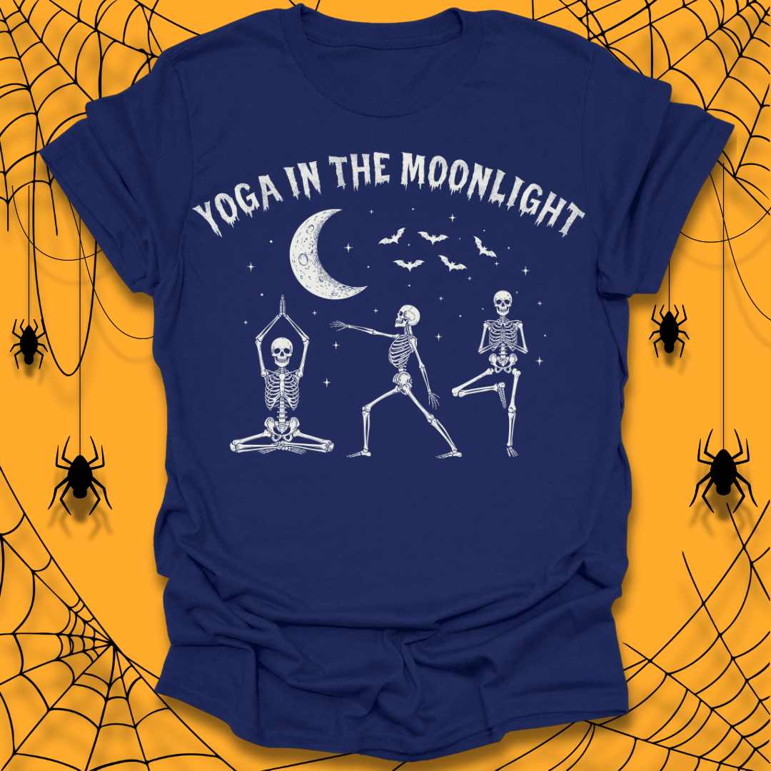Yoga In The Moonlight Halloween T-Shirt