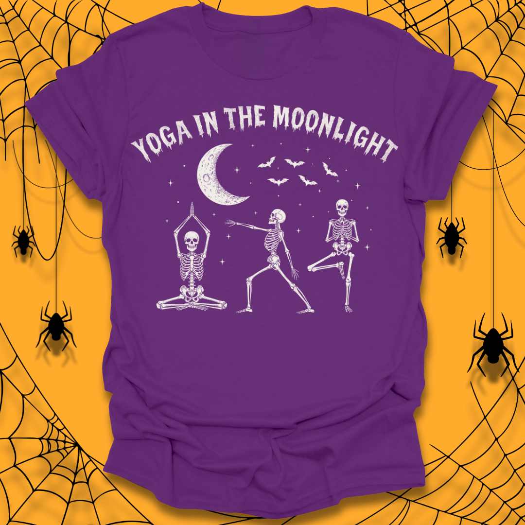 Yoga In The Moonlight Halloween T-Shirt